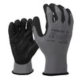 Black PU Palm Coated Knitwrist Gloves — Size L