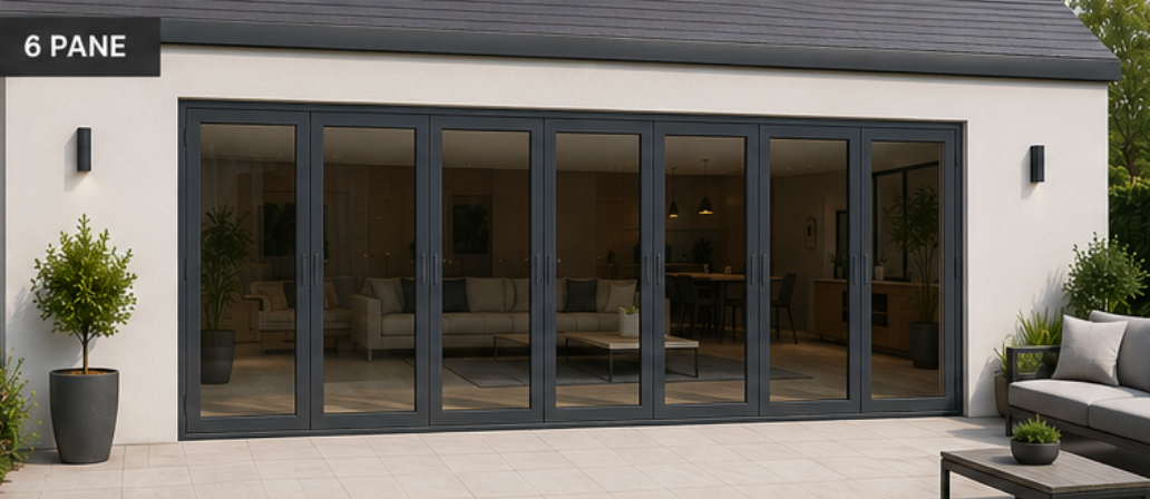 Nexo Aluminium Bifold Door — 6 Panel
