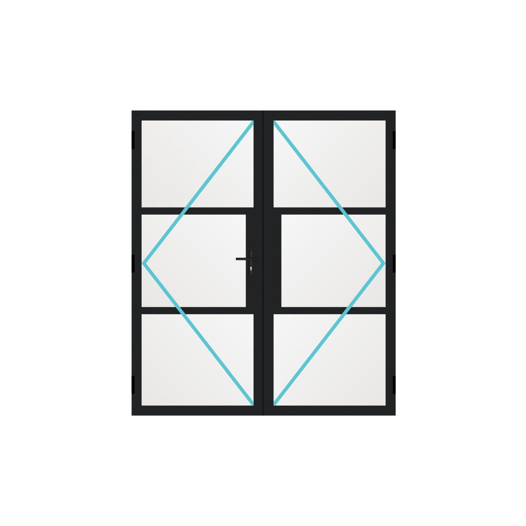 Nexo Steel-Look Heritage Aluminium French Doors