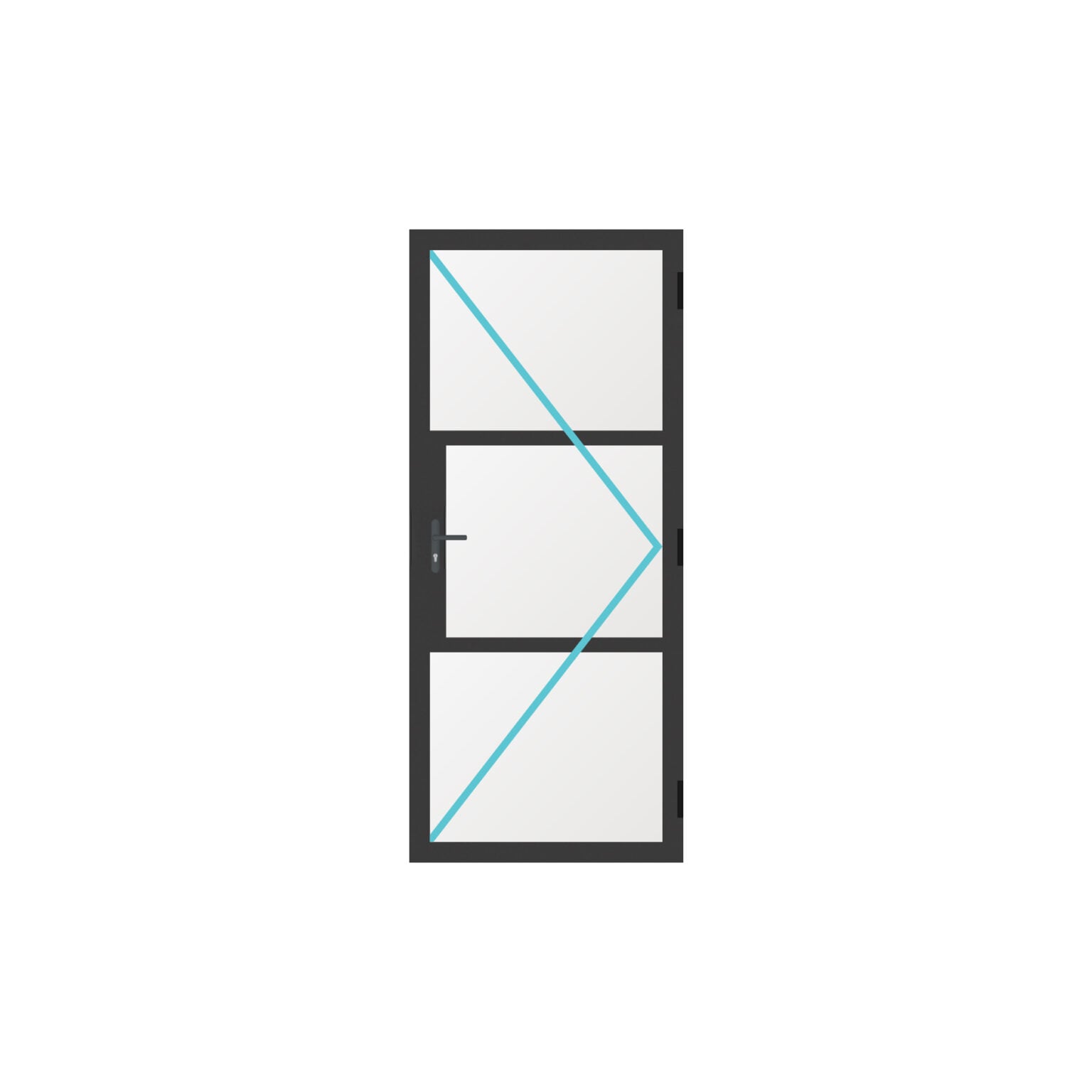 Nexo Steel-Look Heritage Aluminium Single Door